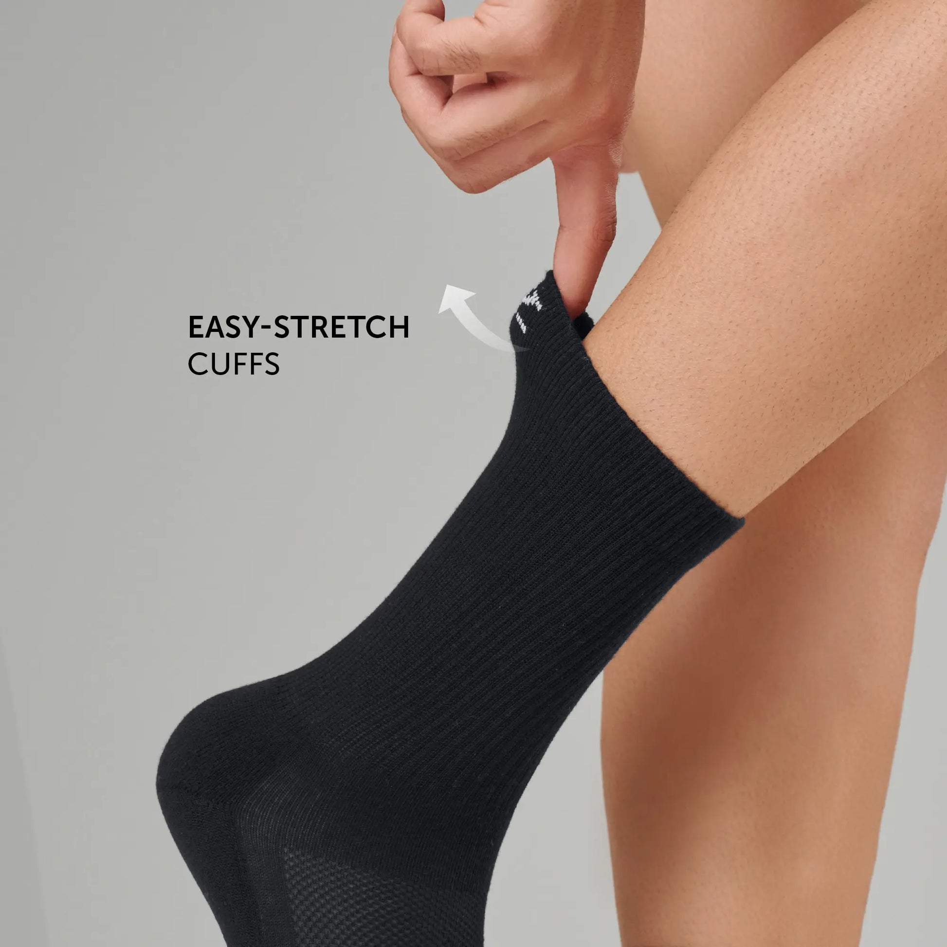Crew-Length Socks - Pitch Black