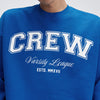 Crew Oversized Round Neck Sweatshirt - Campus Blue