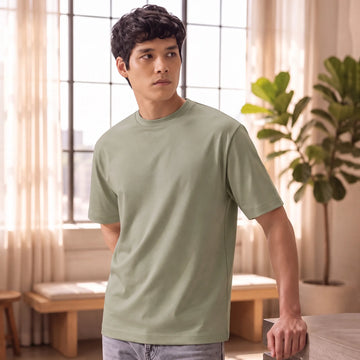 Cotton-Rich Oversized T-shirt - Cascade Grey