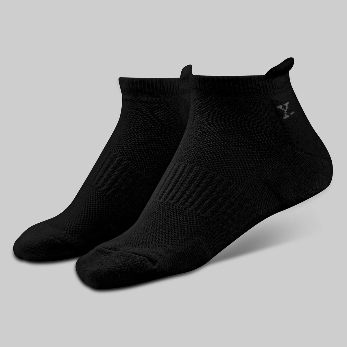 Uno Cotton Stretch Blend Socks Pitch Black - XYXX Crew