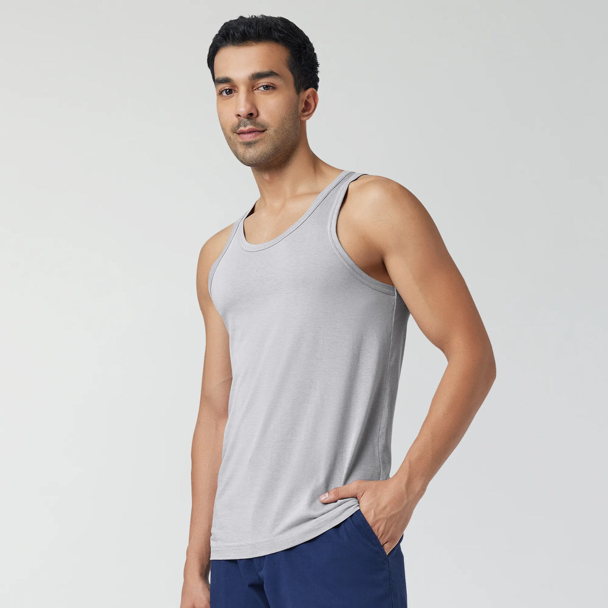 Ace Modal-Cotton Vest Frost Grey