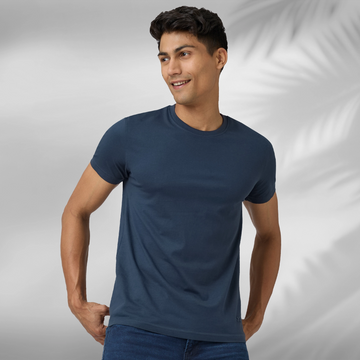 Pace Combed Cotton T-shirts Isle Blue