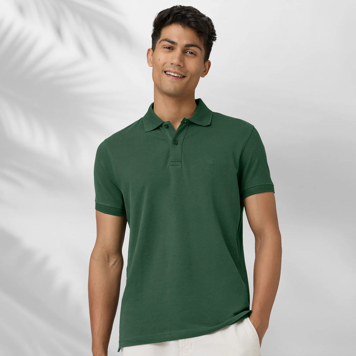 Nova Combed Cotton Polo T-shirts Basil Green