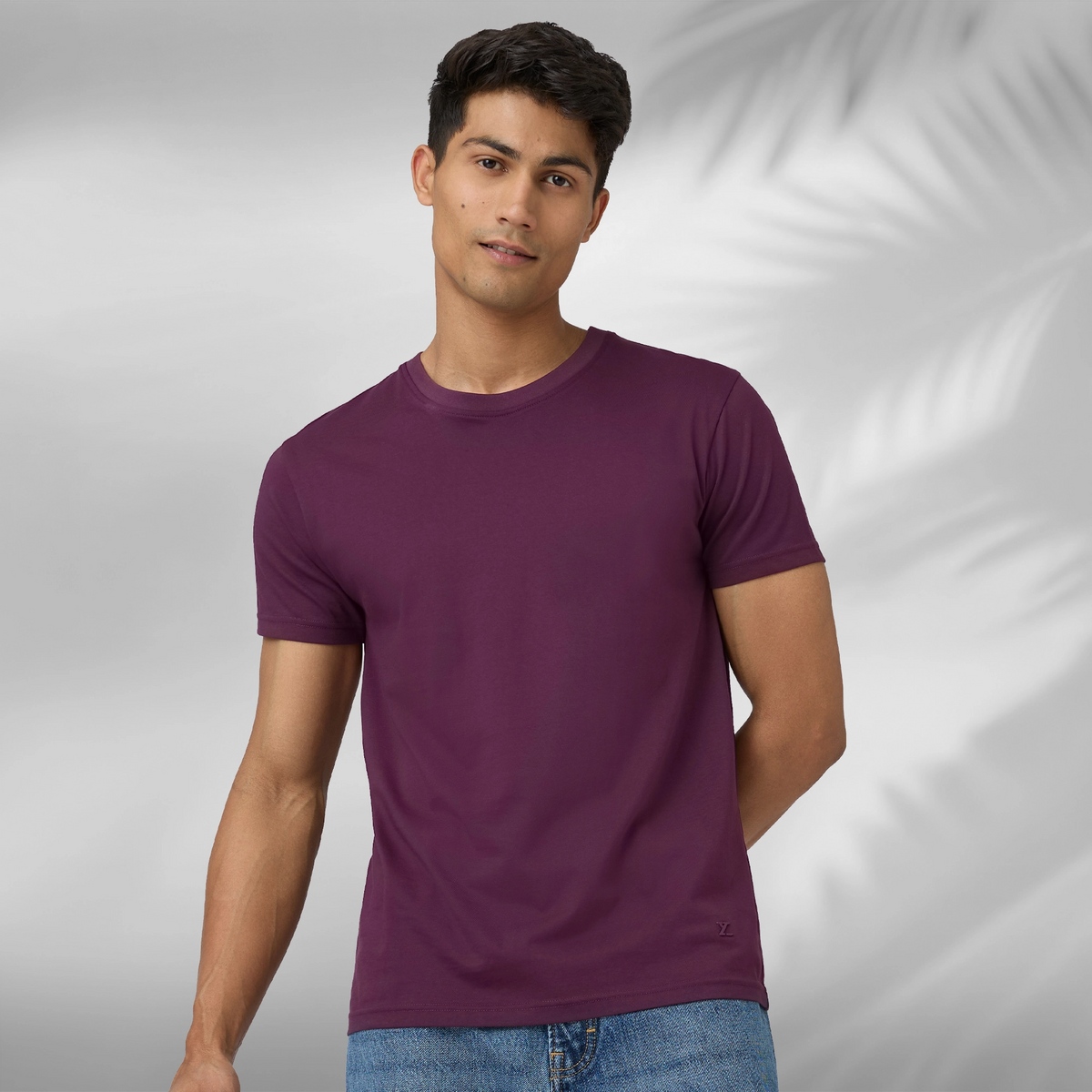 Pace Combed Cotton T-shirts Plum Red