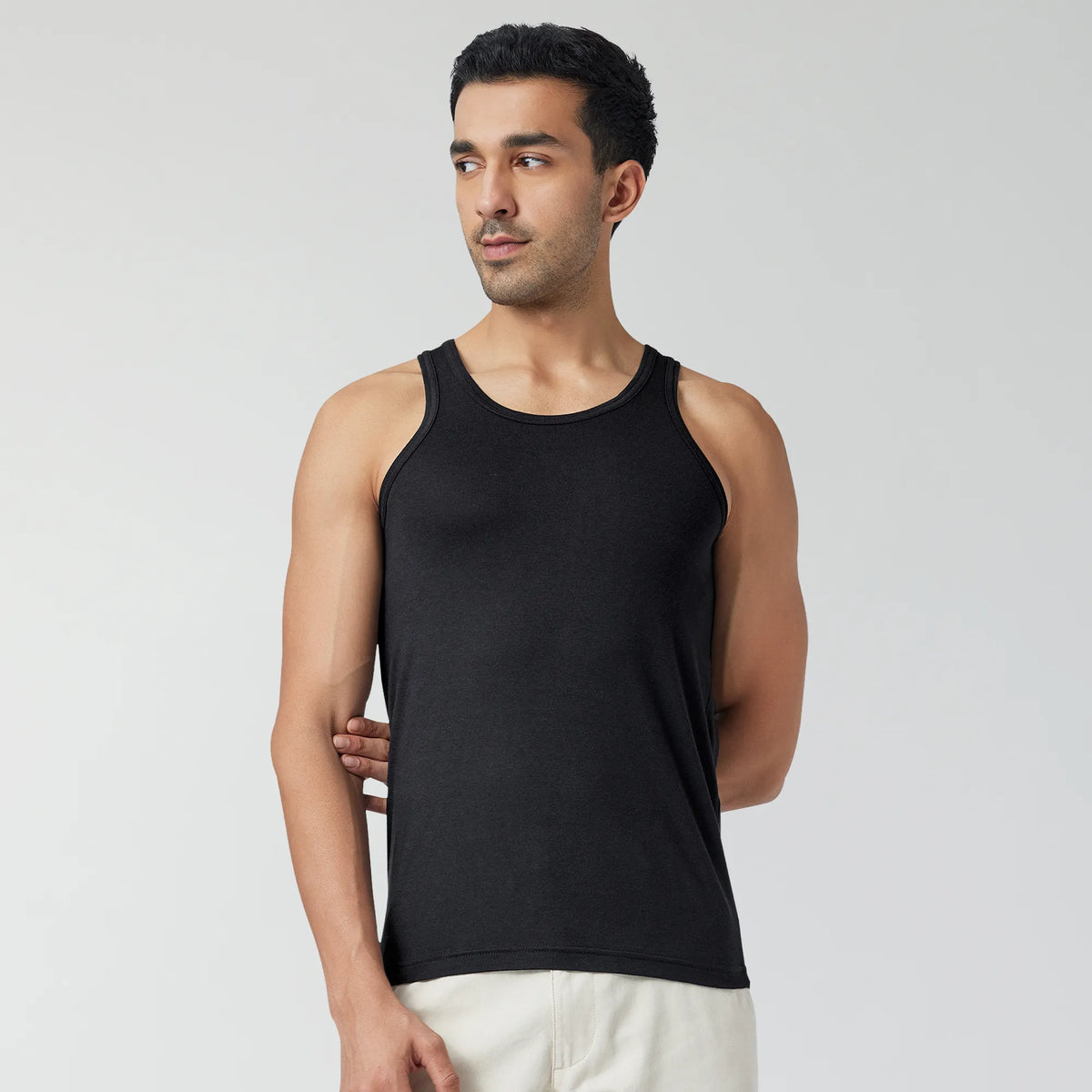 Ace Modal-Cotton Vest Black Knight