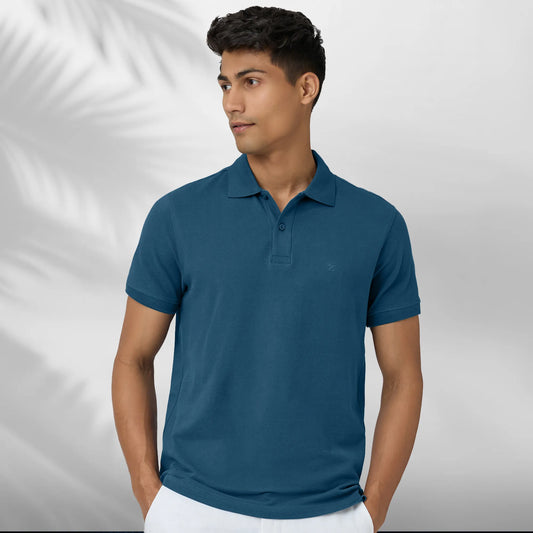 Nova Combed Cotton Polo T-shirts Isle Blue
