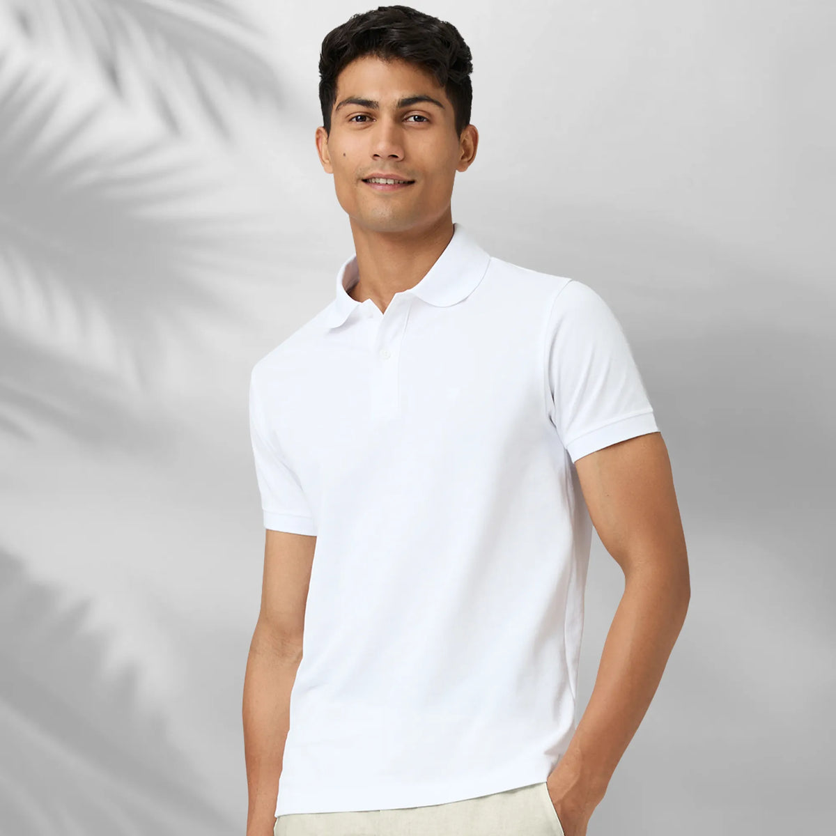 Nova Combed Cotton Polo T-shirts Polar White