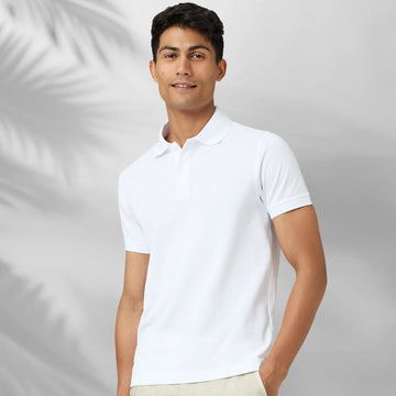 Nova Combed Cotton Polo T-shirts Polar White