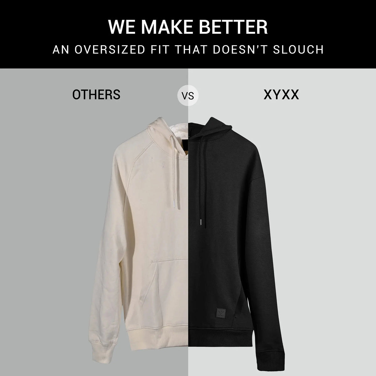 Pulse French Terry Cotton Blend Hoodies Pitch Black - XYXX Crew