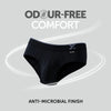 Traq Silver Cotton Briefs Black Knight