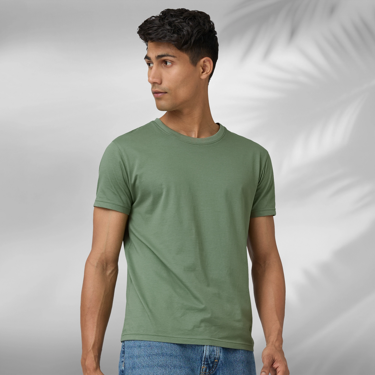 Pace Combed Cotton T-shirts Sage Green