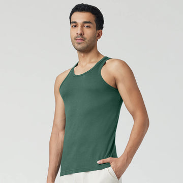 Ace Modal-Cotton Vest Forest Green