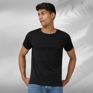 Pace Combed Cotton T-shirts Pitch Black