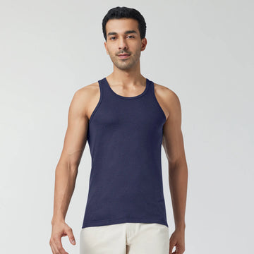 Ace Modal-Cotton Vest Midnight Blue