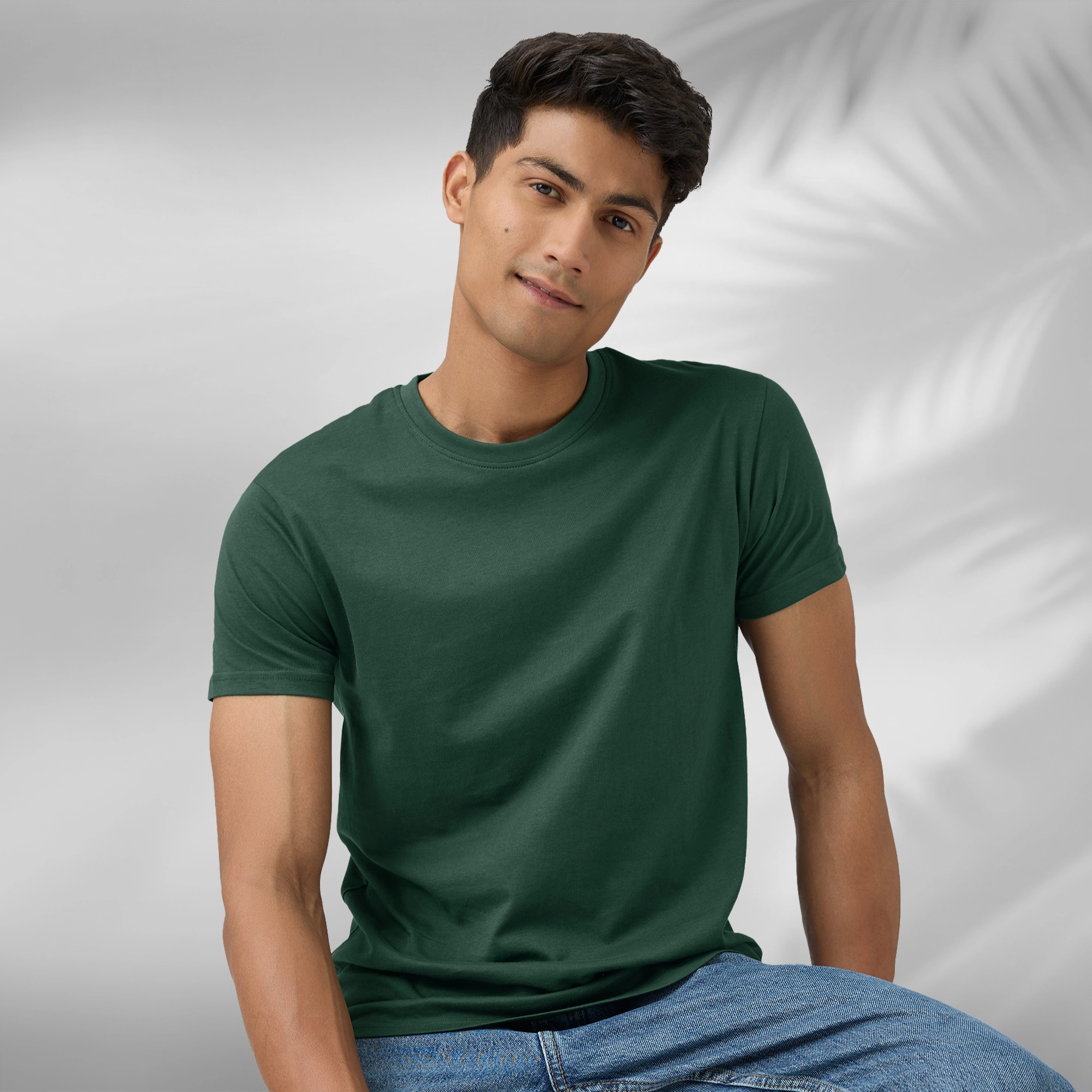 Pace Combed Cotton T-shirts Pine Green