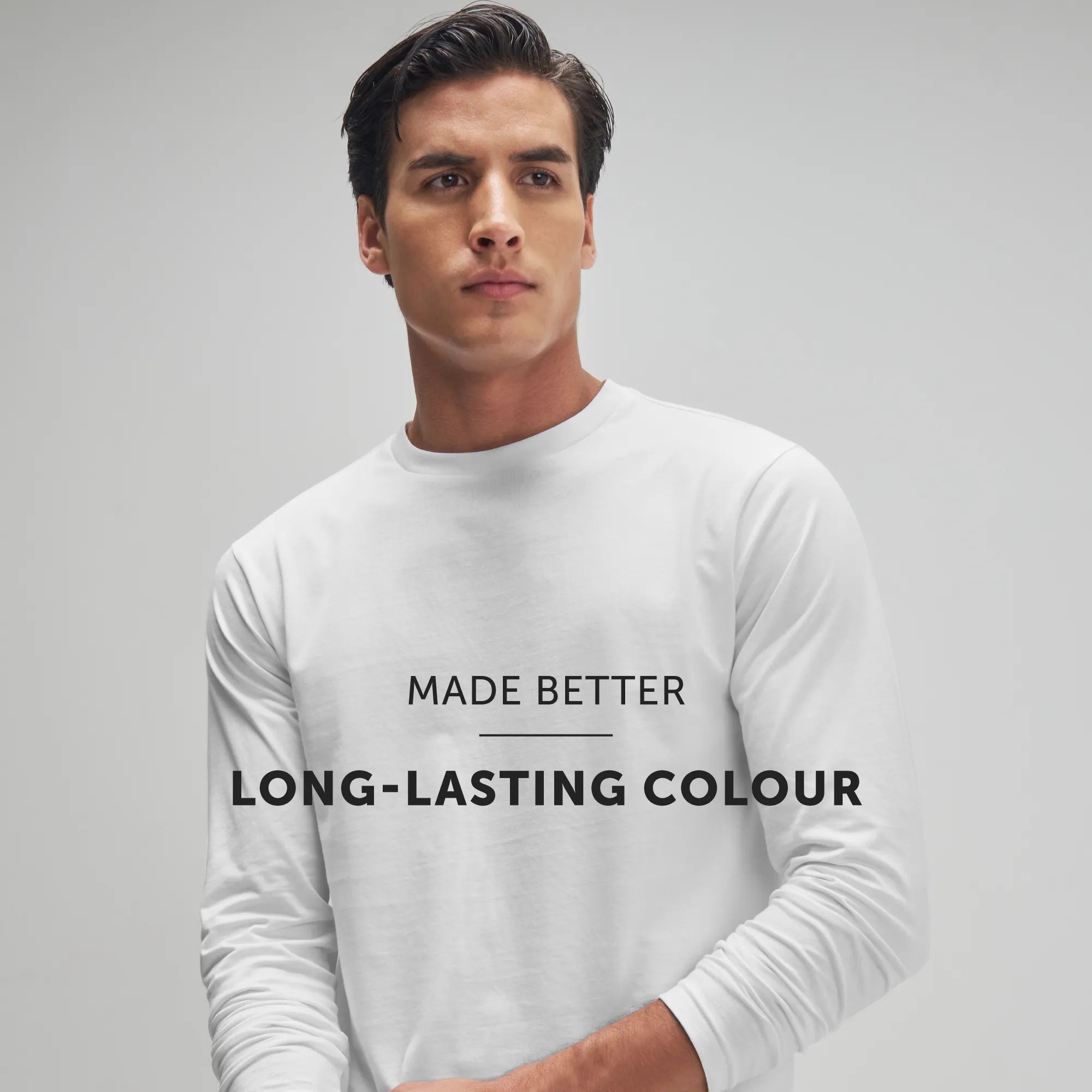 Full Sleeve Crew Neck T-Shirt - Polar White