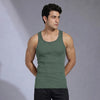 Nova Round Neck Racer Back Vest Olive Green