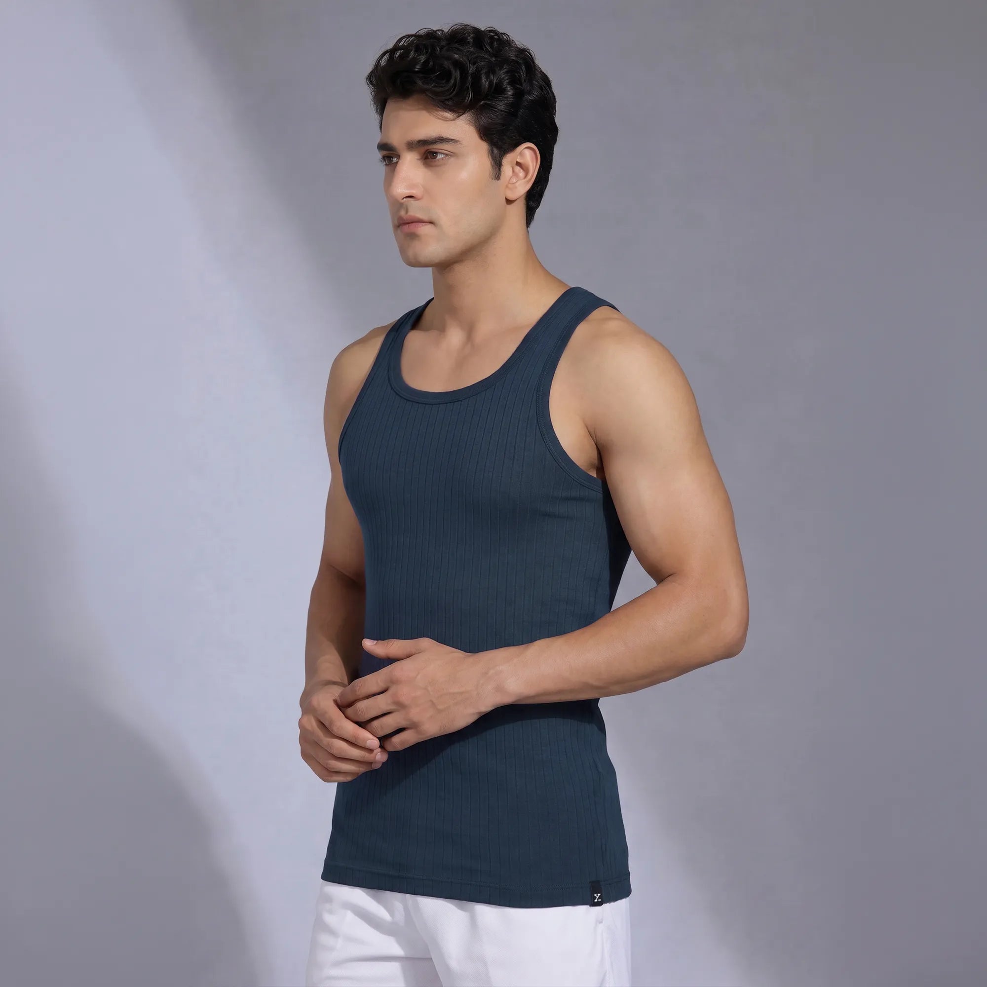 Nova Round Neck Racer Back Vest Midnight Blue
