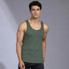 Nova Round Neck Racer Back Vest Olive Green