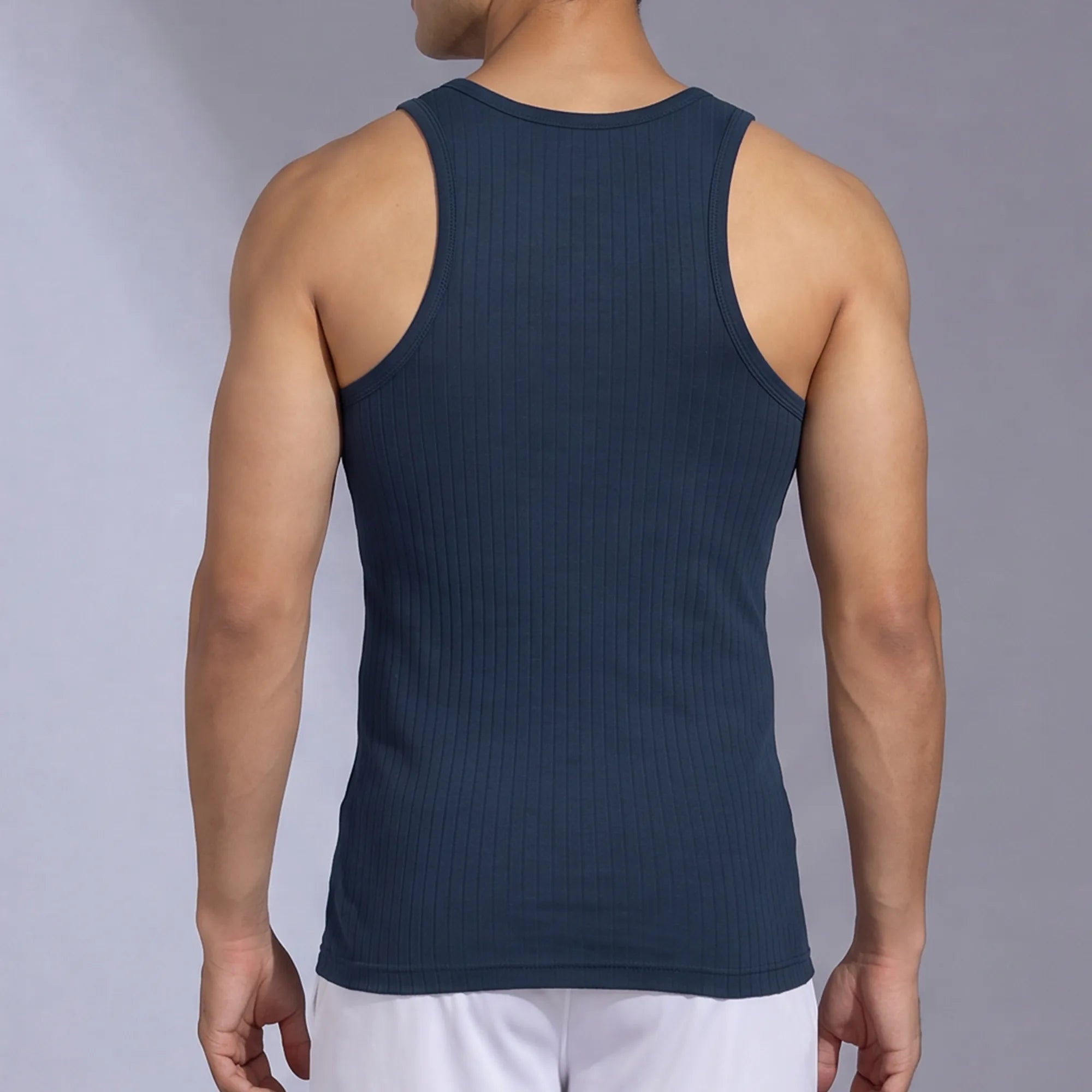 Nova Round Neck Racer Back Vest Midnight Blue