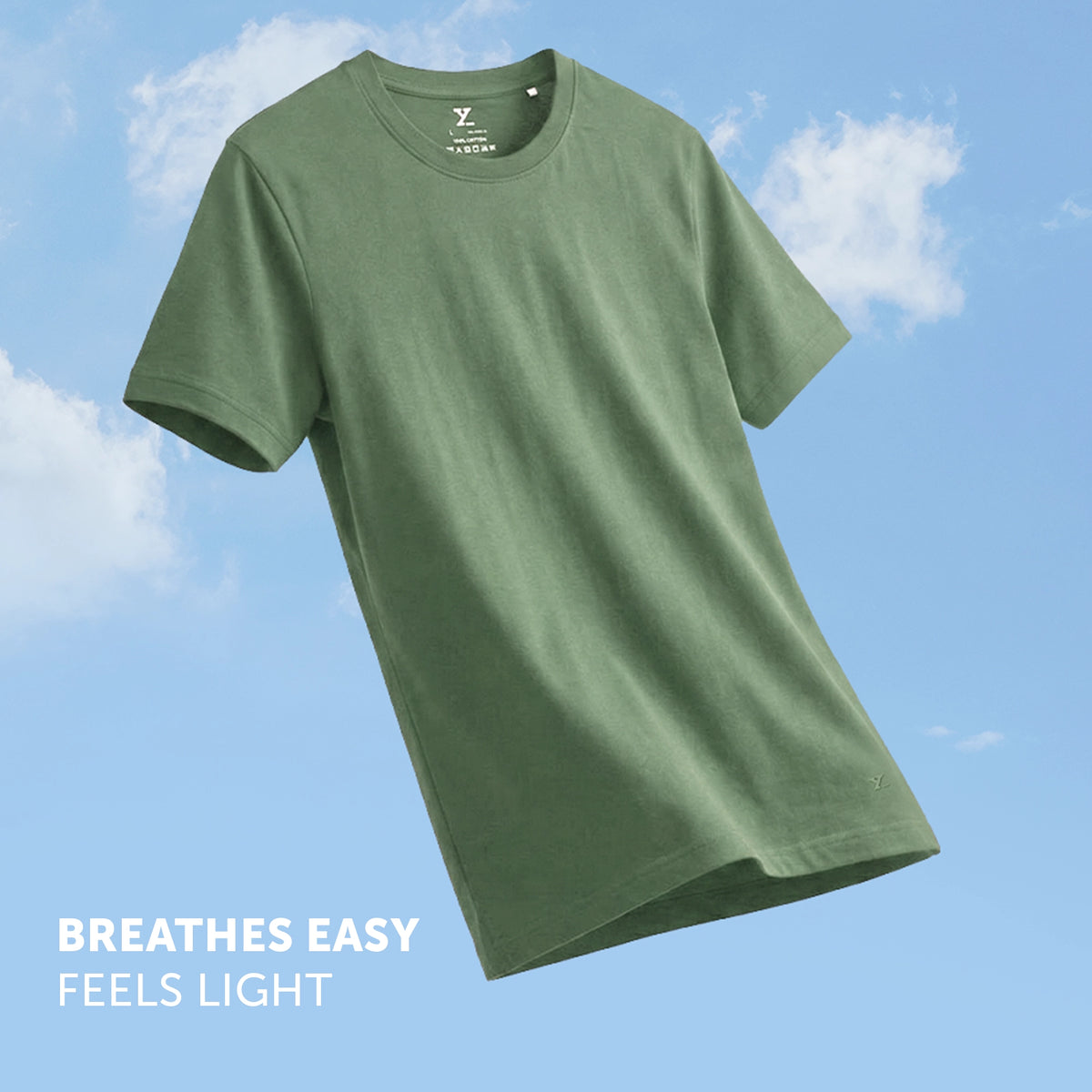 Pace Combed Cotton T-shirts Sage Green