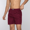 Pace Super Combed Cotton Boxer Shorts For Men Bold Burgundy - XYXX Mens Apparels