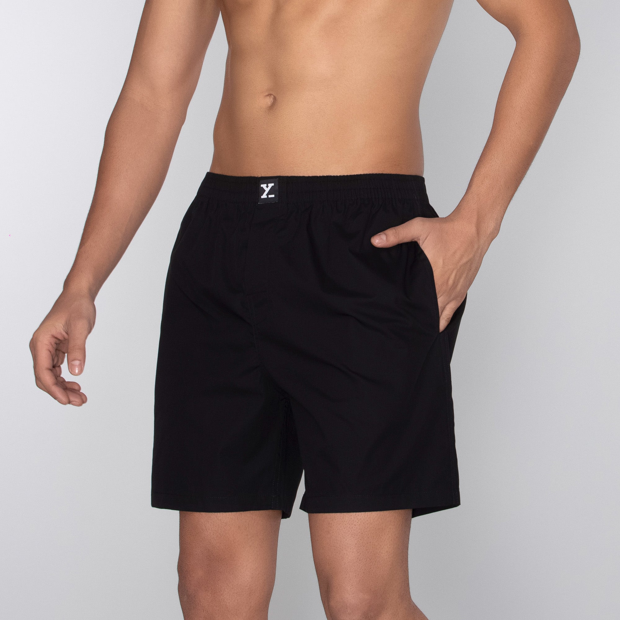 Pace Super Combed Cotton Boxer Shorts For Men Black Knight - XYXX Mens Apparels