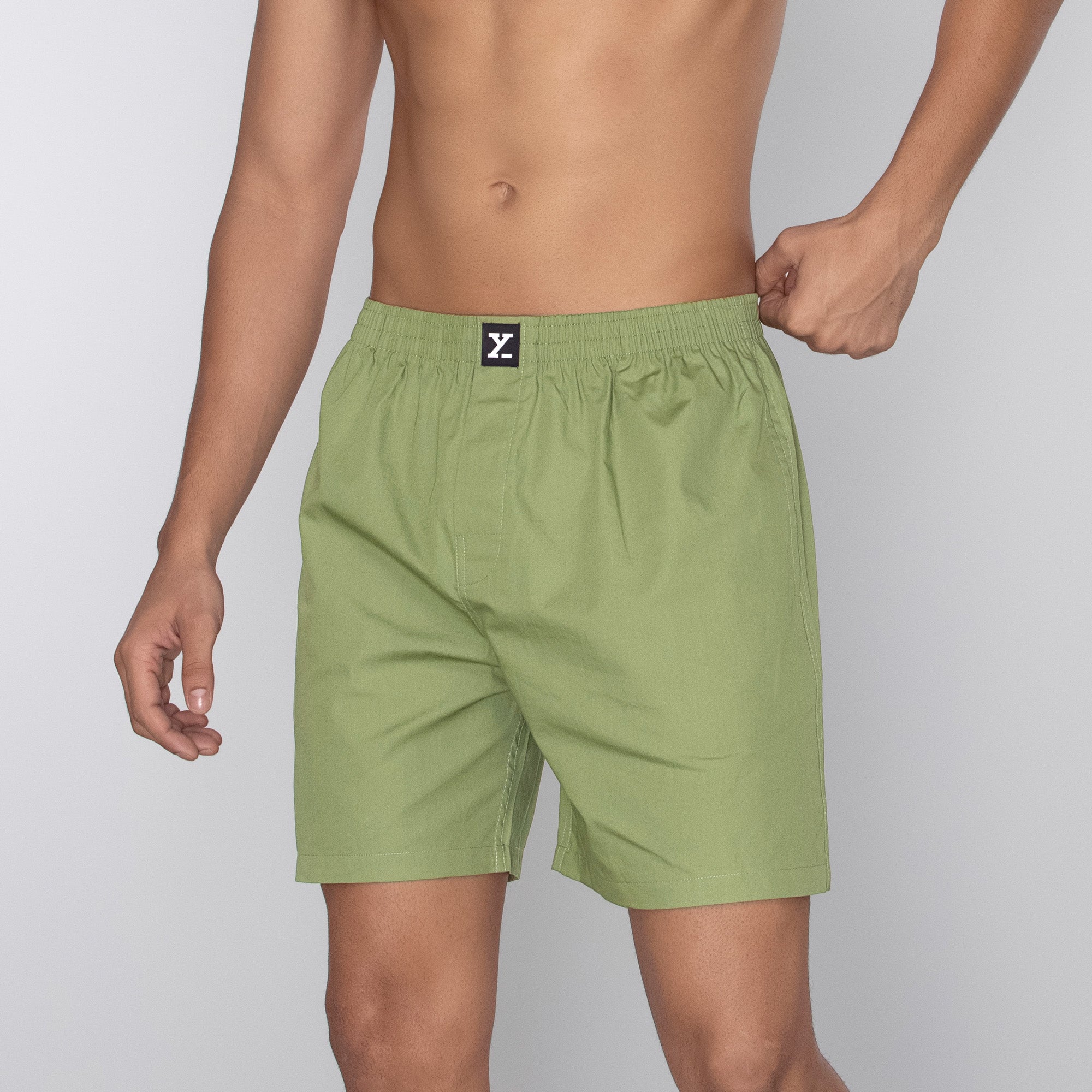 Pace Super Combed Cotton Boxer Shorts For Men Olive Green - XYXX Crew