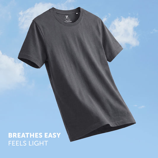 Pace Combed Cotton T-shirts Anchor Grey