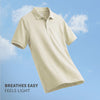 Nova Combed Cotton Polo T-shirts Almond White