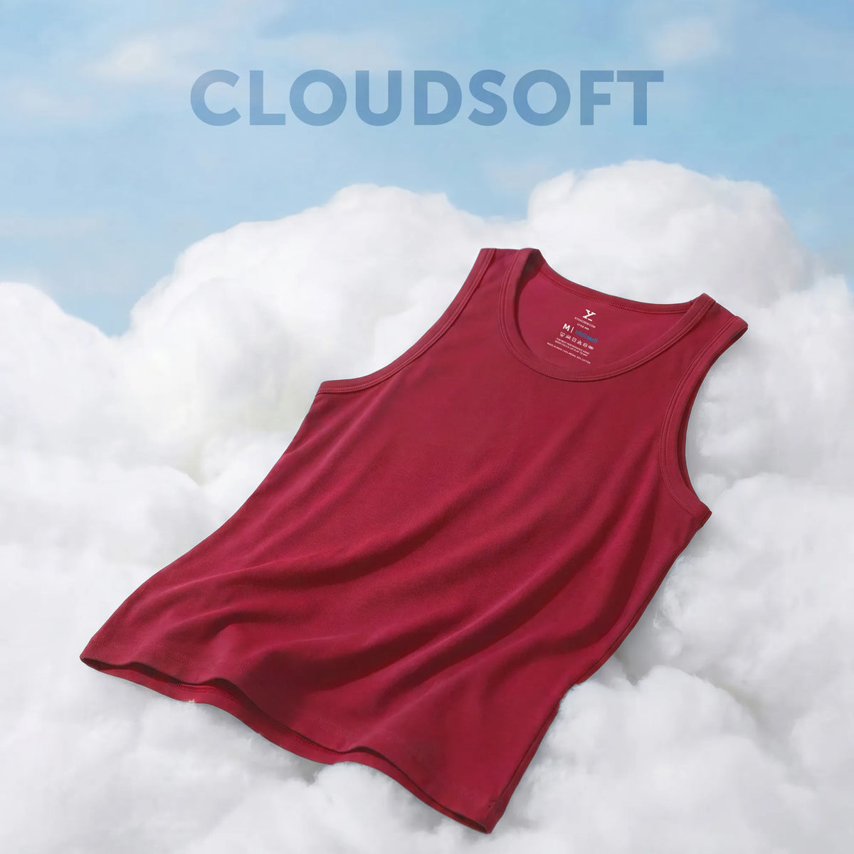 Ace Modal-Cotton Vest Bold Burgundy