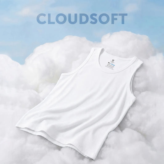 Ace Modal-Cotton Round Neck Vests Polar White Regular Fit
