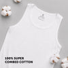 Aero Super-Soft Combed Cotton Vest Polar White