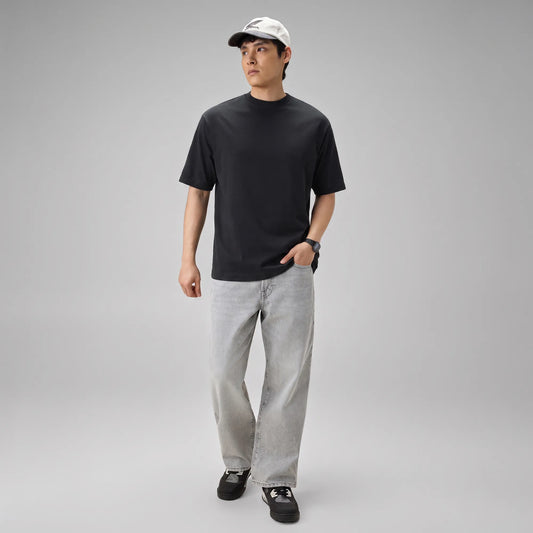 Cotton-Rich Oversized T-shirt - Pitch Black
