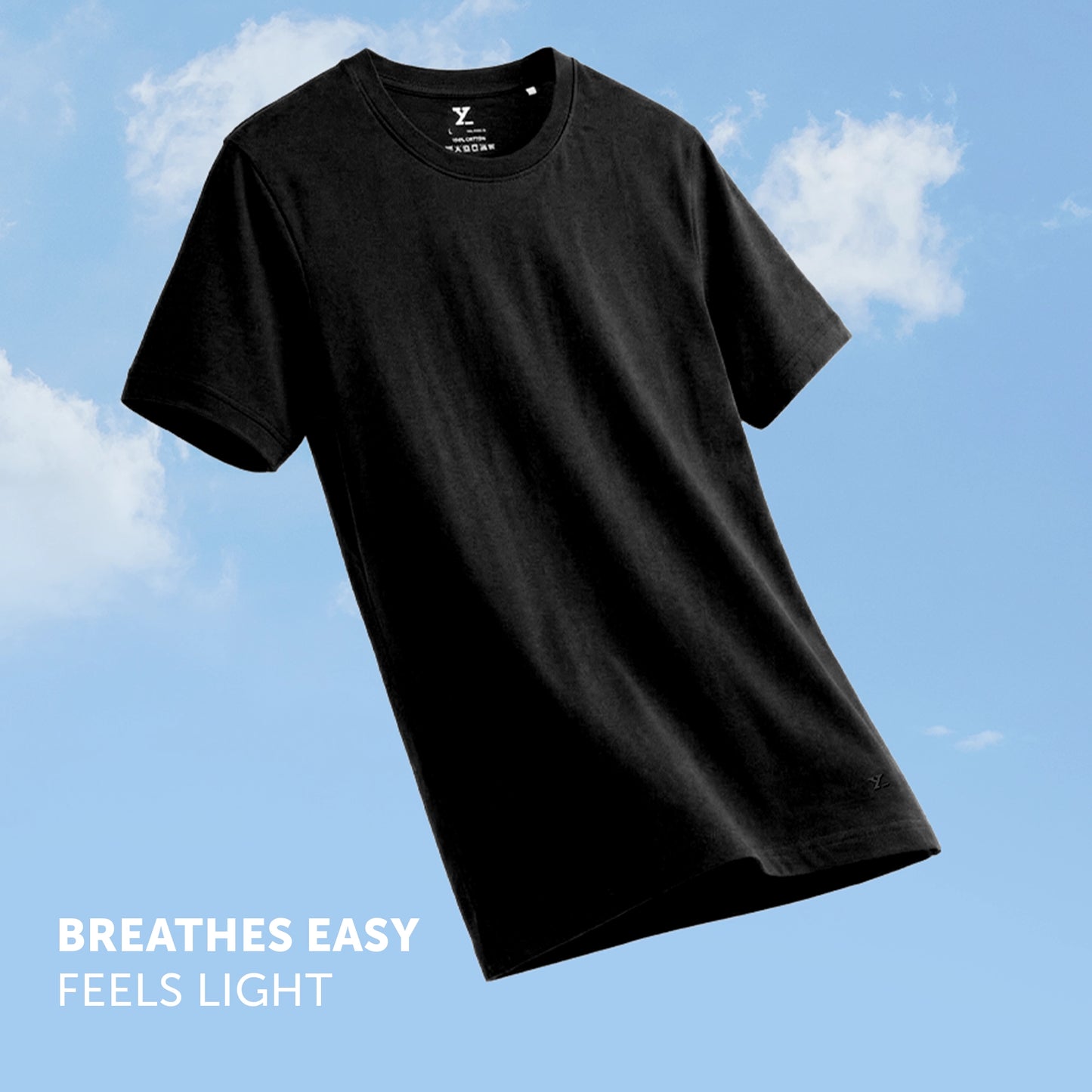 Pace Combed Cotton T-shirts Pitch Black