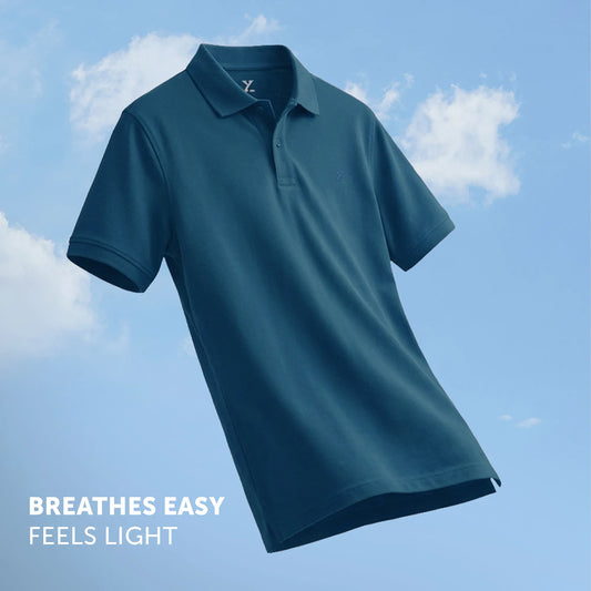 Nova Combed Cotton Polo T-shirts Isle Blue