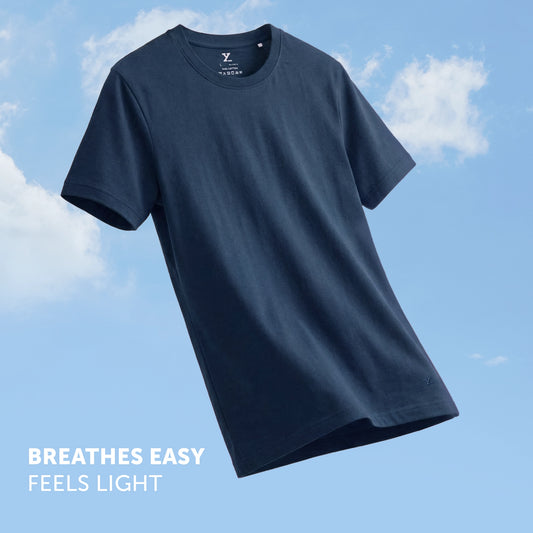 Pace Combed Cotton T-shirts Isle Blue