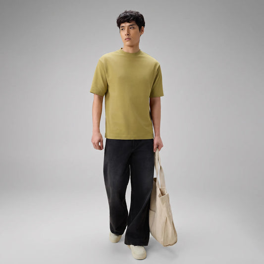 Cotton-Rich Oversized T-shirt - Amber Green