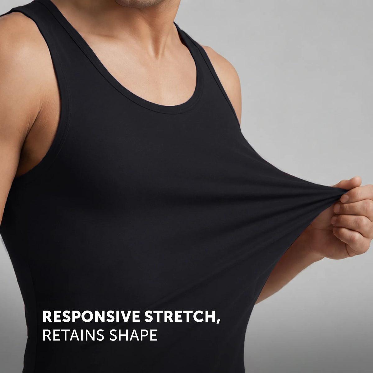 Ace Modal-Cotton Vest Black Knight