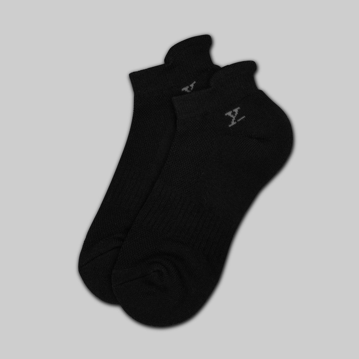 Uno Cotton Stretch Blend Socks Pitch Black - XYXX Crew