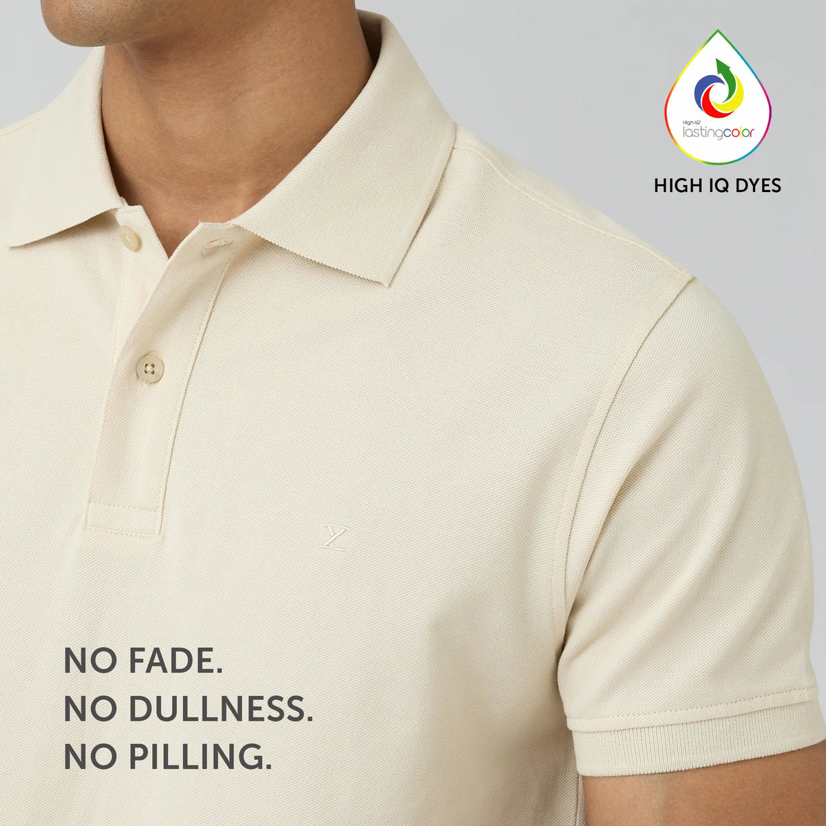 Nova Combed Cotton Polo T-shirts Almond White