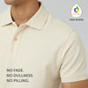 Nova Combed Cotton Polo T-shirts Almond White