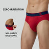 Traq Silver Cotton Briefs Rio Red