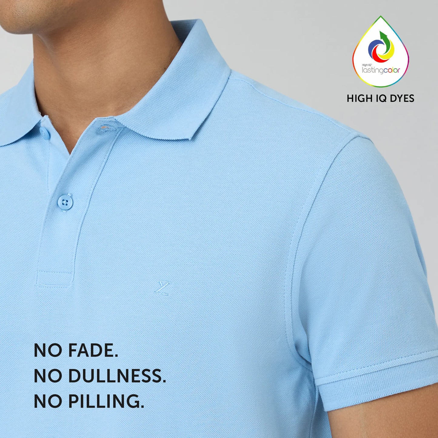 Nova Combed Cotton Polo T-shirts Sky Blue
