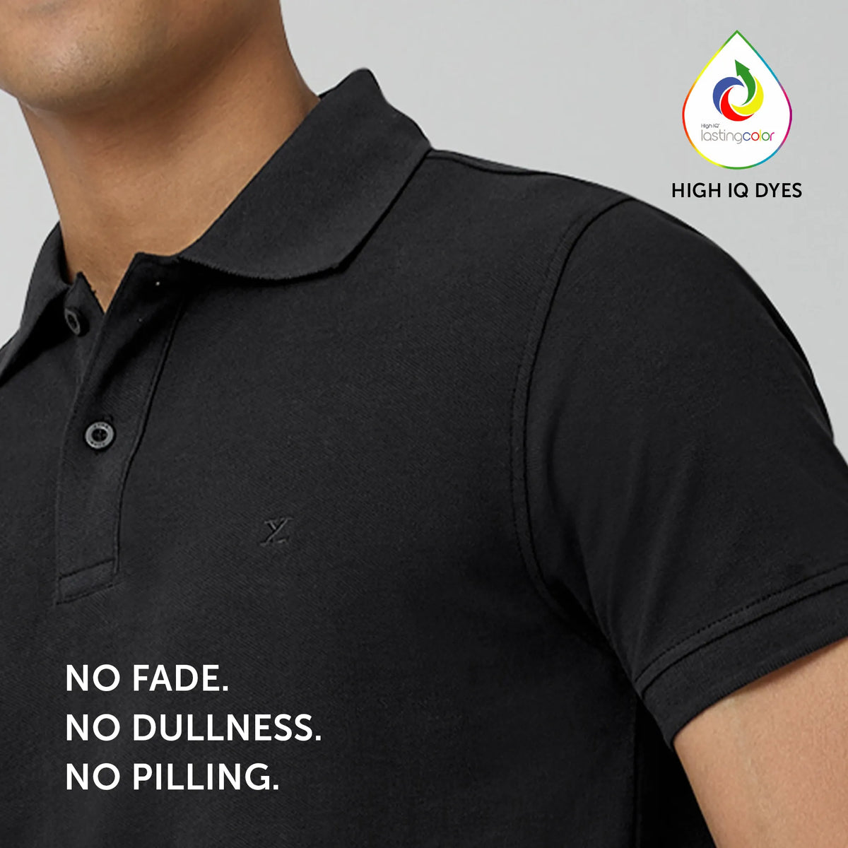 Nova Combed Cotton Polo T-shirts Pitch Black