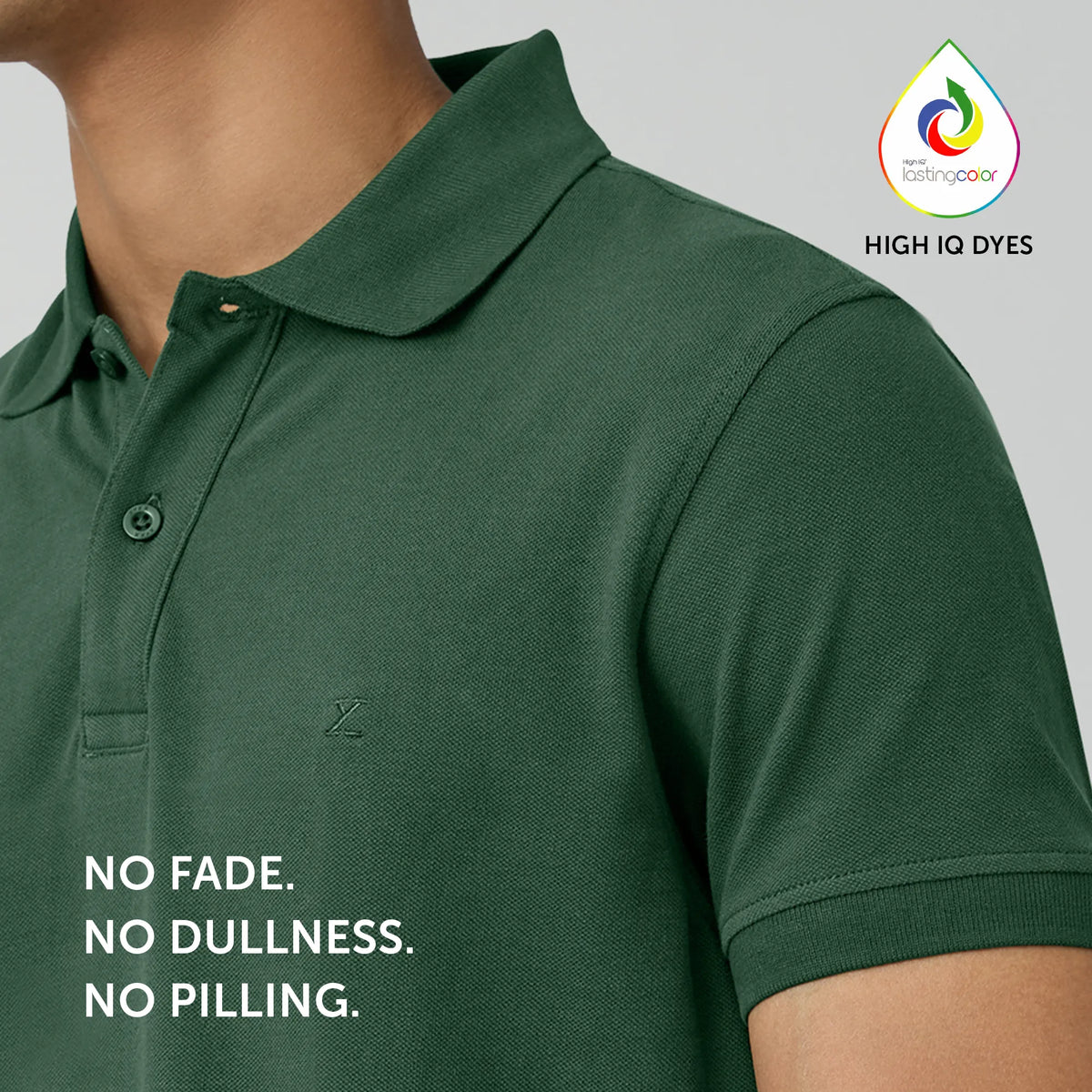 Nova Combed Cotton Polo T-shirts Basil Green