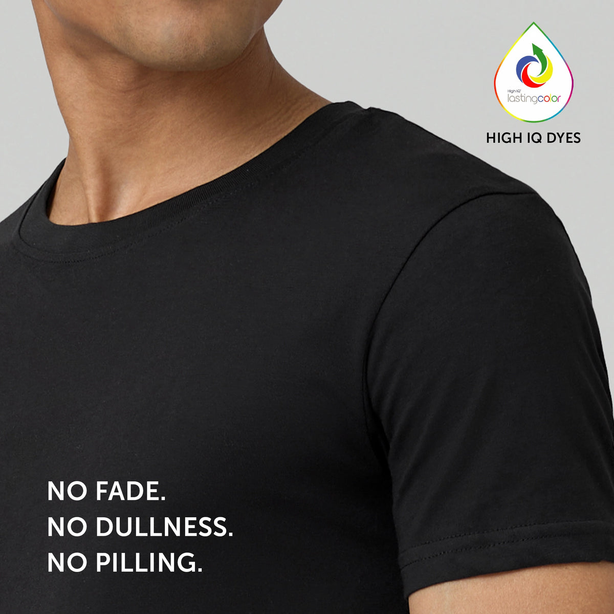 Pace Combed Cotton T-shirts Pitch Black