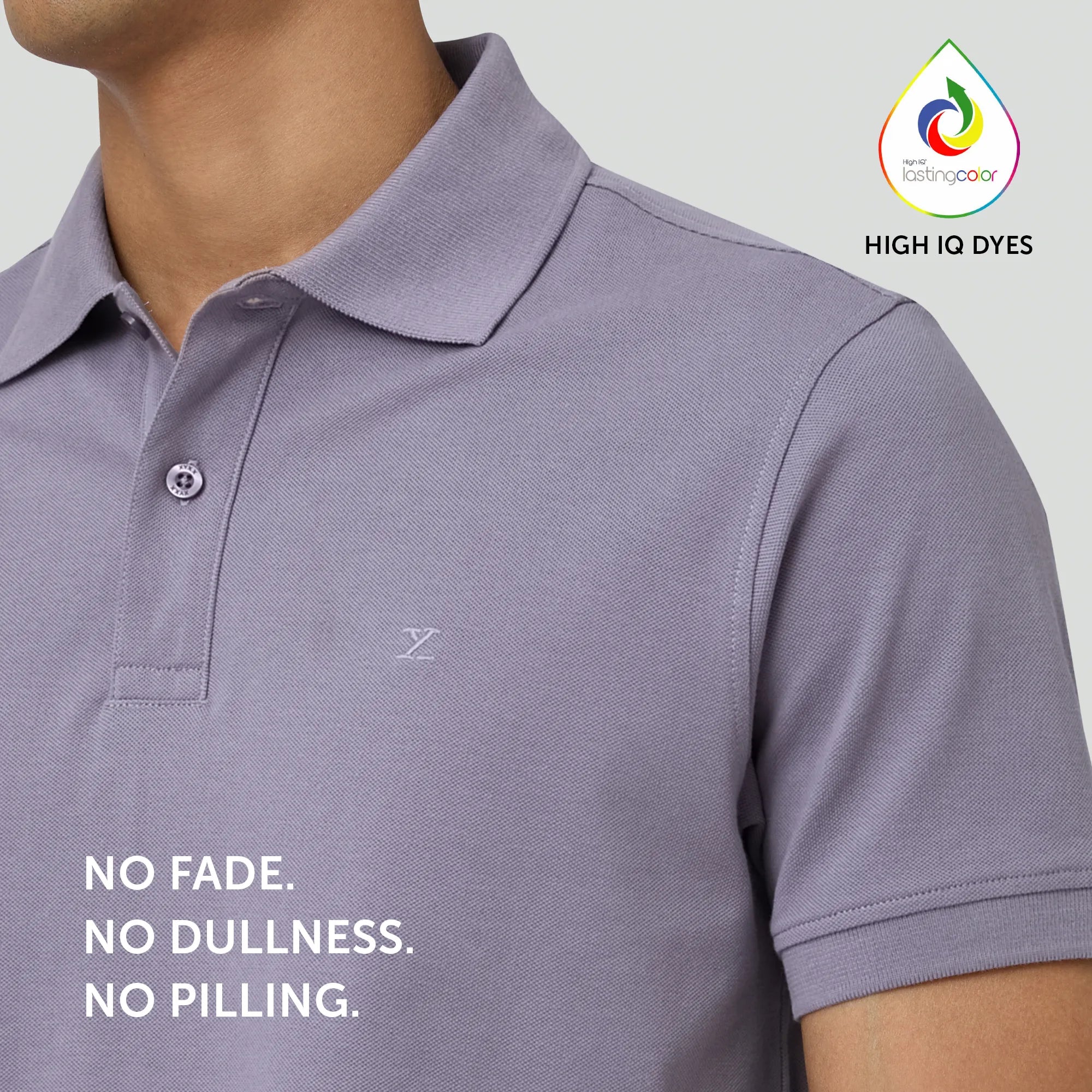 Nova Combed Cotton Polo T-shirts Misty Lilac