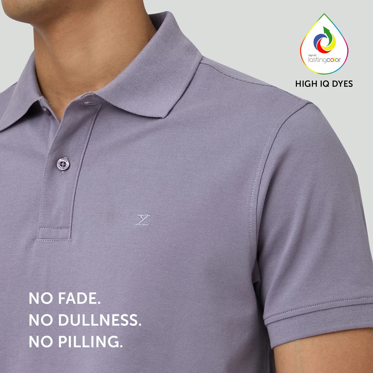 Nova Combed Cotton Polo T-shirts Misty Lilac