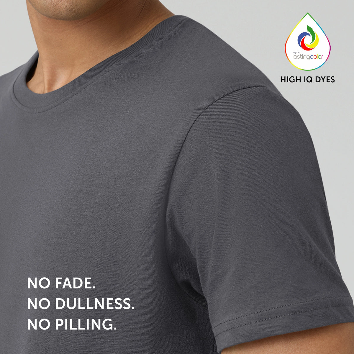 Pace Combed Cotton T-shirts Anchor Grey
